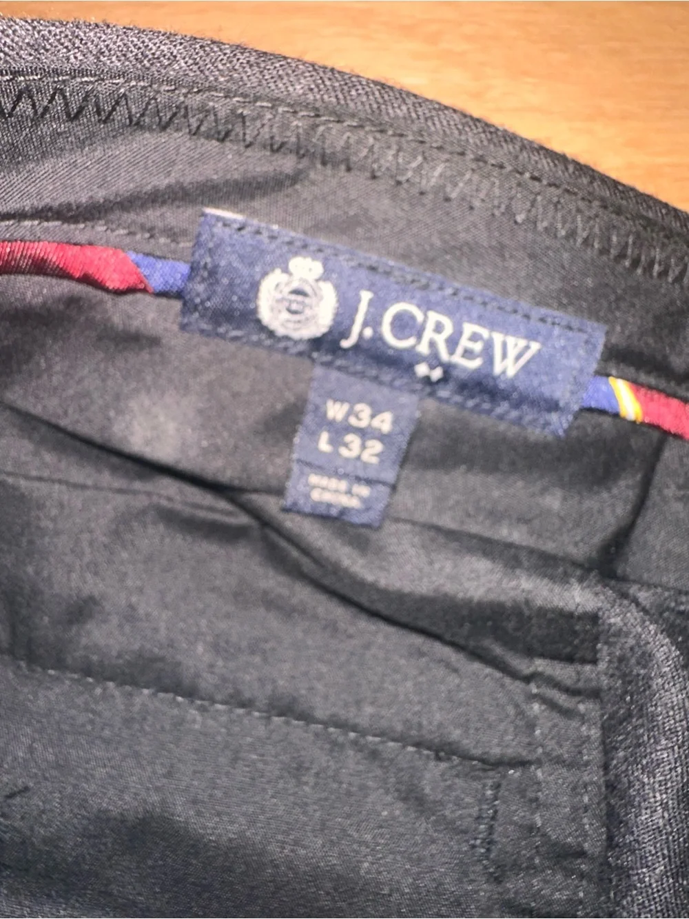 J. Crew Men's Bedford dark charcoal gray Dress slacks - Tailored Straight Leg